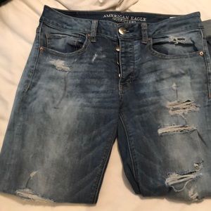 Tom girl distressed stretchy light was jean